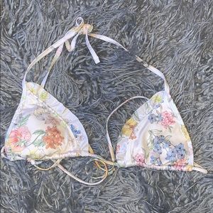 Floral bikini top
